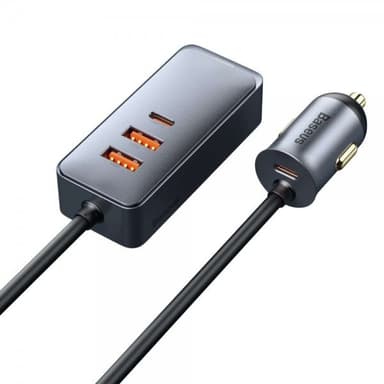 Barnlig initial chef Baseus Biloplader Share Together 120W 2 USB-A & 2 USB-C Sort | Elgiganten