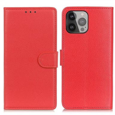Nordic Covers iPhone 13 Pro Max Etui Litchi Rød