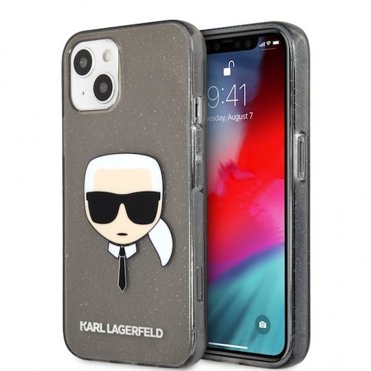 Karl Lagerfeld iPhone 13 Cover Full Glitter Sort