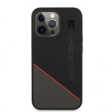 AMG iPhone 13 Pro Max Cover Liquid Silicone Two Tone Sort
