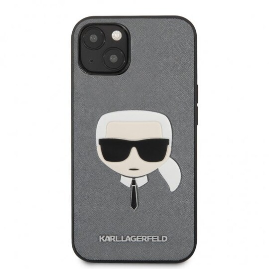 Karl Lagerfeld iPhone 13 Mini Cover Embossed Karl Sølv