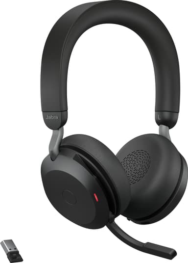 Jabra Evolve2 75 MS Stereo trådløse høretelefoner med stander