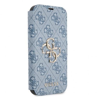 Guess iPhone 13 Mini Etui Metal Logo Blå