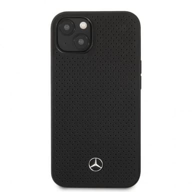 Mercedes Benz iPhone 13 Mini Cover Logo Perforeret Sort
