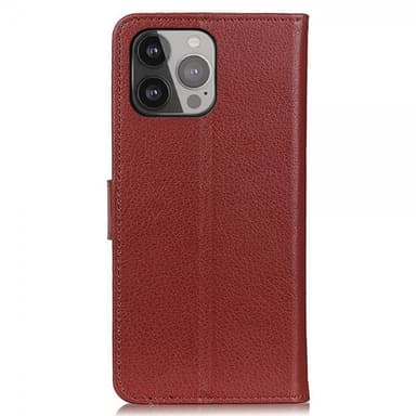 Nordic Covers iPhone 13 Pro Max Etui Litchi Brun