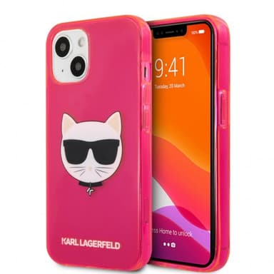 Karl Lagerfeld iPhone 13 Cover Fluo Lyserød