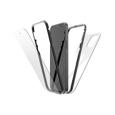 Black Rock iPhone 13 Pro Max Cover 360° Real Glass Case Sort