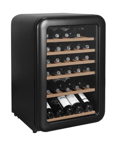 Cavin - fritstående vinkøleskab Sort - Polar Collection 49 Retro