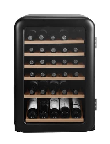 Cavin - fritstående vinkøleskab Sort - Polar Collection 49 Retro