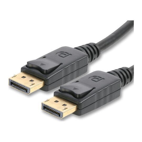 NÖRDIC DisplayPort til DisplayPort kabel ver 1.2 UHD 4Kx2K i 60Hz 21,6Gbps dobbeltstrenget 1m Pure kobber 99,99%