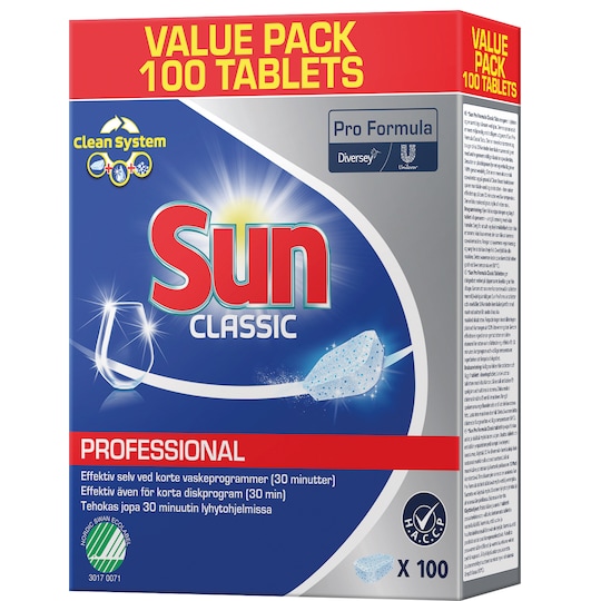 Sun Professional Classic 100-pak opvasketabletter