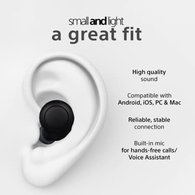 Sony WF-C500 true wireless in-ear høretelefoner (sort)