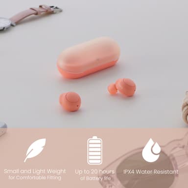 Sony WF-C500 true wireless in-ear høretelefoner (peach)