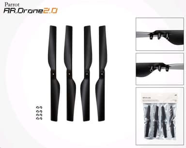 4 propeller til Parrot AR Drone 2.0 - sort