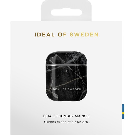 iDeal of Sweden AirPods 1/2 etui (black thunder marble)