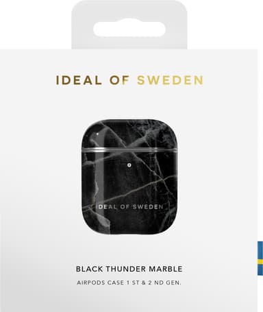 iDeal of Sweden AirPods 1/2 etui (black thunder marble)