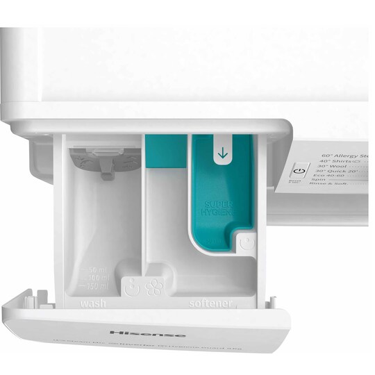Hisense vaskemaskine WFGE90161VM (hvid)