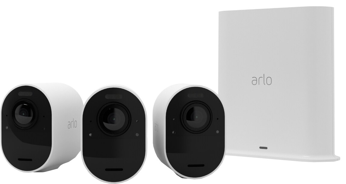 lure Ambient element Arlo Ultra 2 4K trådløst sikkerhedskamera (3-pak, hvid) | Elgiganten