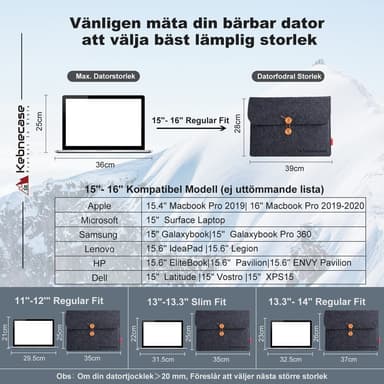 Kebnecase Sverige/15   Stilfuld nordisk
design
laptop ærme
/ bærbar etui