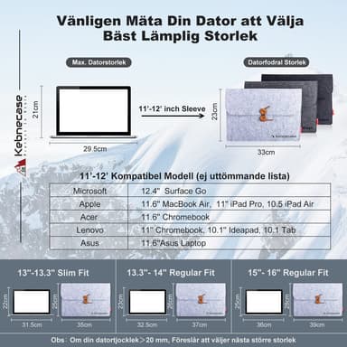 Kebnecase Sverige/ 12   Stilfuld nordisk
design
laptop ærme
/ bærbar etui