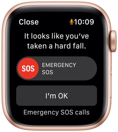 Apple Watch SE 44 mm GPS (Gold Alu/Starlight sportsbånd)