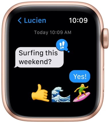 Apple Watch SE 44 mm GPS (Gold Alu/Starlight sportsbånd)