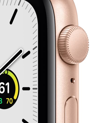 Apple Watch SE 44 mm GPS (Gold Alu/Starlight sportsbånd)