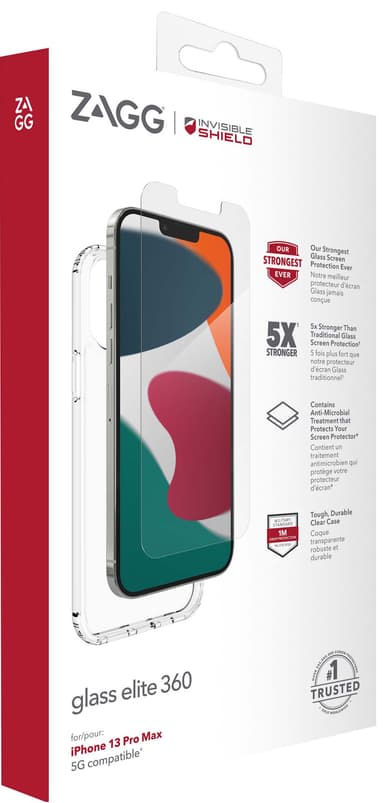 Zagg pakke med skærmbeskytter og cover til iPhone 13 Pro Max