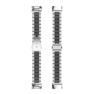 Rustfrit stål armbånd Fitbit Charge 5 - Sølv/sort