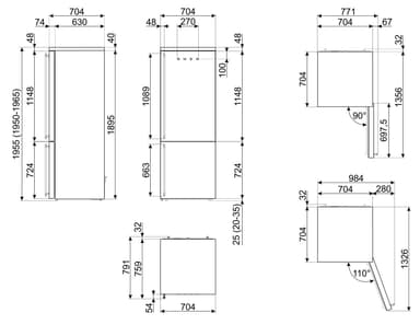 Smeg kølefryseskab FA8005RPO5