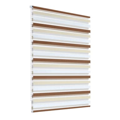 Dobbelt blind blind Duo blinde vindue blind 80x230cm Hvid Beige Brun