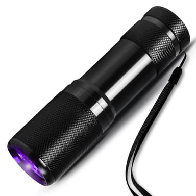 UV lommelygte med 9 LED lys Sort 395 nm