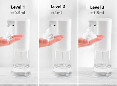 Automatisk sæbedispenser 350 ml hvid / gennemsigtig