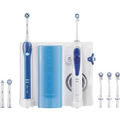 scaring mønt sammentrækning Oral-B Pro 2000 + OxyJet 80311065 Elektrisk tandbørste, Munddusch Hvid,  Mørkeblå | Elgiganten