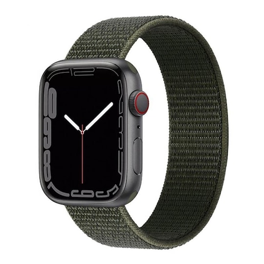 Nylon Armbånd Apple Watch 7 (45mm) -Military Khaki