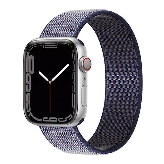 Nylon Armbånd Apple Watch 7 (41mm) -Midnight Blue