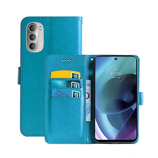 Wallet Cover 3-kort Motorola Moto G51 5G  - Lyseblå