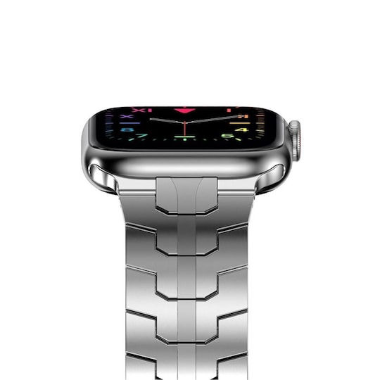 Iron Man Rustfrit Stål Armbånd Apple Watch 7 (41mm) - Sølv