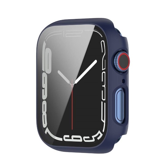 Cover med glasdæksel Apple Watch 7 (41mm) - Blå