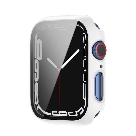 Cover med glasdæksel Apple Watch 7 (45mm) - Hvid