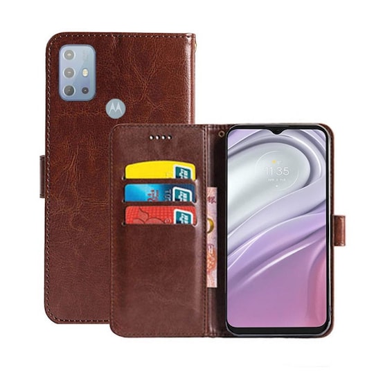 Wallet Cover 3-kort Motorola Moto G20  - brun