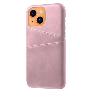 SKALO iPhone 13 PU-læder Kortholder Cover - Pink