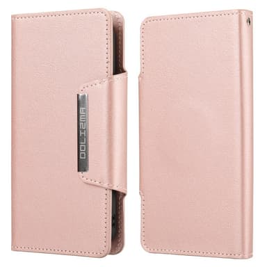 SKALO iPhone 13 DOLIZMA 2 i 1 magnetisk pungetui - Rosa guld