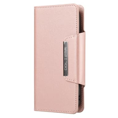 SKALO iPhone 13 DOLIZMA 2 i 1 magnetisk pungetui - Rosa guld