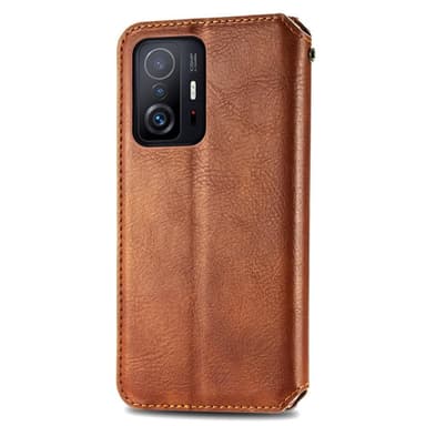 SKALO Xiaomi 11T/11T Pro Premium Pungetui med prægning - Brun