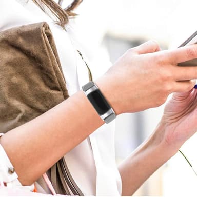 Fitbit Charge 5 armbånd Lædergrå
