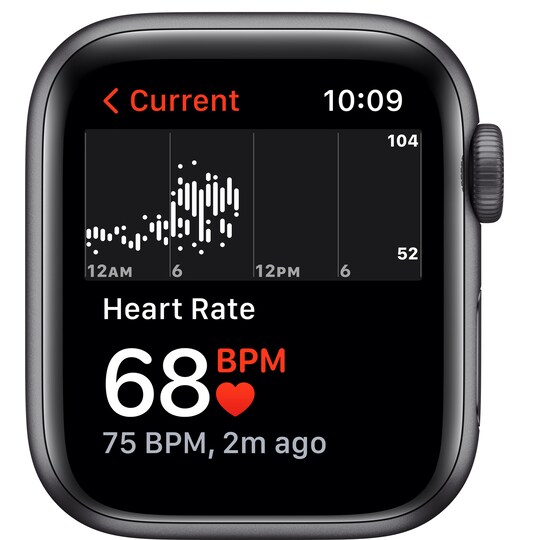 Apple Watch SE 40 mm GPS (Space Gray Alu/Midnight sportsbånd)