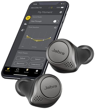 Jabra Elite Active 75t trådløse høretelefoner (Titanium Sort)