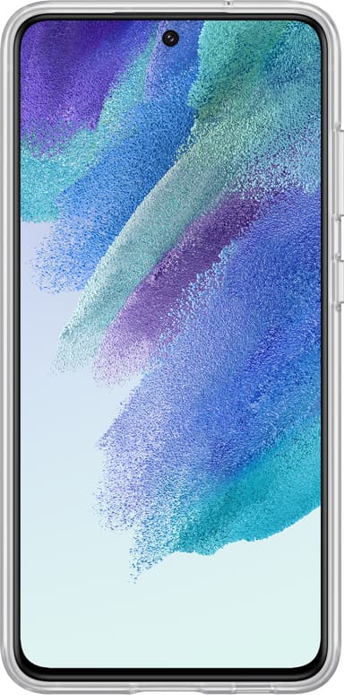 Samsung Galaxy S21 FE cover med klar strop (hvid)