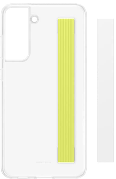 Samsung Galaxy S21 FE cover med klar strop (hvid)